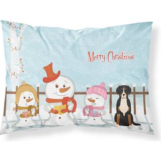 """" Caroline's Treasures Merry Christmas Carolers Greater Swiss Mountain Dog Fabric Standard Pillowcase BB2368Pillowcase Multicolor """"
