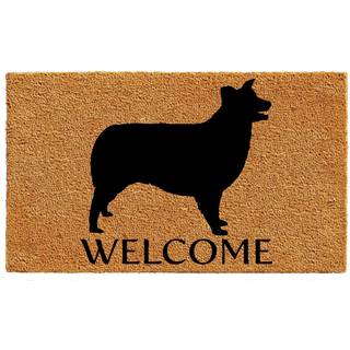 Calloway Mills AZ105751729 Border Collie Doormat 17 """" X 29 """" Natural/Black