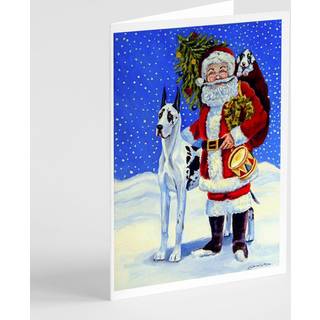 Harlequin Great Dane med julemanden