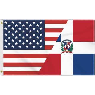 3? 5 ft USA Dominikansk venskab Flag Stor 150d America Dominicana Udendørs banner Dobbelt side Udskrivning Amerikansk indretning til gårdhave med