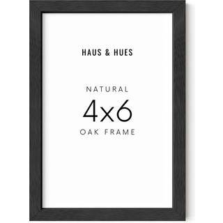 Haus og nuancer solid eg 4x6 sort fotoramme til væg eller bordplade - 4x6 ramme sort 4 af 6 billedramme væg ramme 4x6 rammer til billeder 4x6 bil