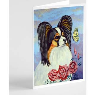 Papillon gul sommerfugl lykønskningskort og konvolutter pakning af 8