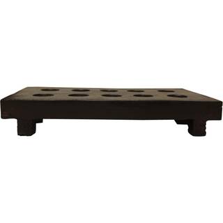 8"""" brun massivt tr? bordplade konisk lysestage