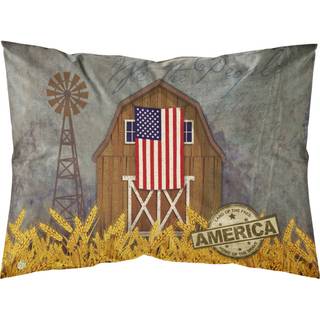 """" Caroline's Treasures Patriotic Barn Land of America Fabric Standard Pillowcase Multicolor """"