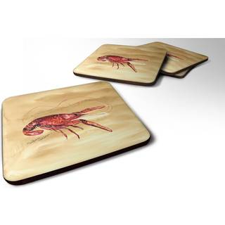 """" Caroline's Treasures 8230FC Crawfish Foam Coasters (Sæt på 4) 3,5 """" ""H X 3,5"" """" W Multicolor """"
