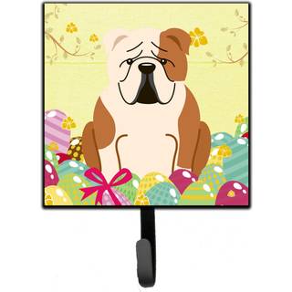 """" Caroline's Treasures Easter Eggs English Bulldog Fawn White Wall Hook Small Multicolor """"