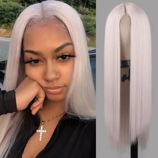 Xinran lange blonde parykker til kvinder rosen guld blond syntetisk fuld paryk naturlig udseende varmebestandig hår halloween daglig fest brug 30