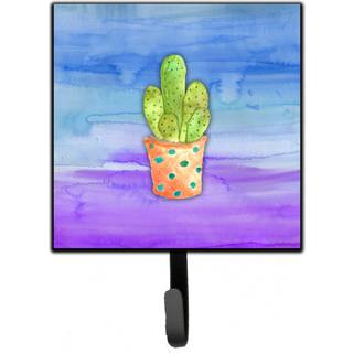 """" Caroline's Treasures Cactus Blue og Purple Watercolor Wall Hook Lille Multicolor """"