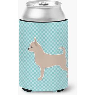 """" Caroline's Treasures Chihuahua Checkerboard Blue Can eller flaskehugger BB3750cc kan hugger flerfarvet """"