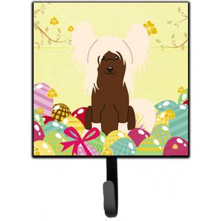 """" Caroline's Treasures Easter Eggs Chinese Crested Cream Wall Hook Lille Multicolor """"