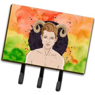 """" Caroline's Treasures Aries Zodiac Sign Wall Hook Triple Multicolor """"