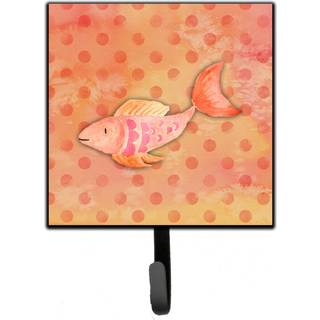 """" Caroline's Treasures Orange Fish Watercolor Wall Hook Small Multicolor """"