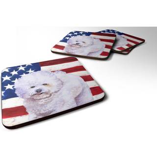 """" Caroline's Treasures Bichon Frize Patriotic Decorative Coasters multicolor """"