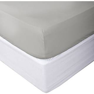Clara Clark Fitted Sheet - Luksuriøs og blød børstet mikrofiber Queen Size Linned monteret sølvlysegrå ark