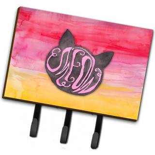 """" Caroline's Treasures Cat står overfor Meow Watercolor Wall Hook Triple Multicolor """"