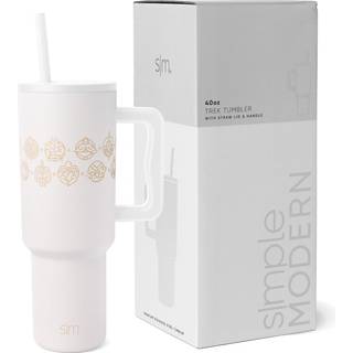 Enkel moderne Disney 40 oz tumbler med h?ndtag og halml?ge | Isoleret genanvendelig rustfrit st?l vandflaske rejse krus | Gaver til kvinder m?nd