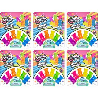 JA-RU Mini Gummi Bears Pencil Toppers til b?rn (6 Pack 6 Bears hver) Mochi Squishy Toys. Stress Relief Fidget Leget?j. Massefester og seje skolea