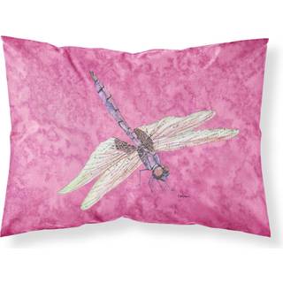 """" Caroline's Treasures 8891Pillowcase Dragonfly On Pink Moisture Wicking Fabric Standard Pillowcase Large Multicolor """"