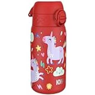 Vandflaske til børn, rustfrit stål, 400 ml, Red, Unicorns - Ion8