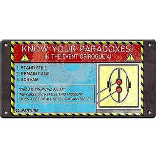 Portal Paradox Tin Wall Sign