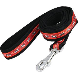 Bomulds webhund snor 4,5 ft lang 1 """" bred til vandreture og træning burgunder knogler mønster