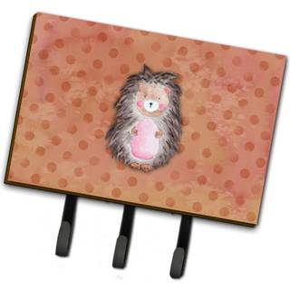 """" Caroline's Treasures Polkadot Hedgehog Watercolor Wall Hook Triple Multicolor """"