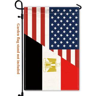Egypten USA Friendship Garden Flag 12x18 I Heavy Duty Egyptian America Us Outdoor Banner til gårdhave med dobbelt side