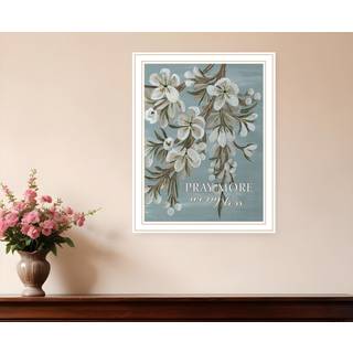 Bed mere bekymret mindre hvid indrammet printv?gskunst