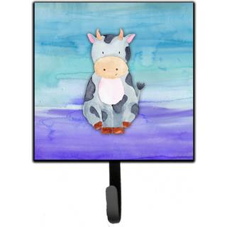 """" Caroline's Treasures Cow Watercolor Wall Hook Small Multicolor """"