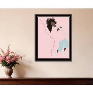 Dans dit hjerte ud sort indrammet print v?gkunst