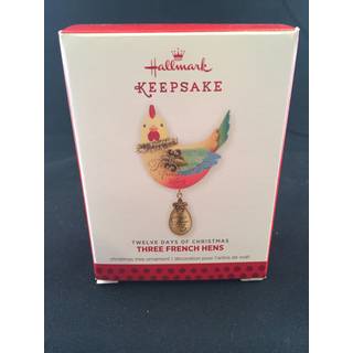 Hallmark keepsake ornament tre franske h?ner 3. i tolv dage af juleserien 2013