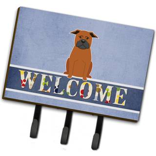 """" Caroline's Treasures Chinese Chongqing Dog Welcome Wall Hook Triple Multicolor """"