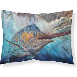 """" Caroline's Treasures, der kører den guantlet blå marlin stof standard pillowcases multicolor """"