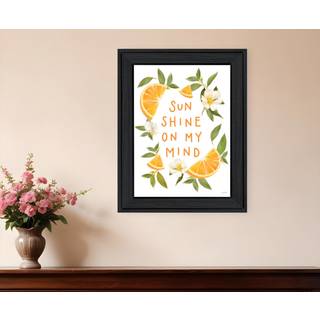 Sol skinner p? mit sind sort indrammet print v?gkunst