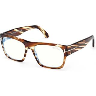 Tom Ford FT6035-B Blue-Light Block 055 55 Briller Mænd Tortoiseshell - Striped Yellow Brown Tortoise - 55mm