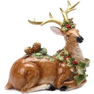 Cosmos gaver 10 1/8-tommer Emerald ferie rensdyr fyrkegle figur Figur