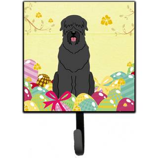 """" Caroline's Treasures Easter Eggs Black Russian Terrier Wall Hook Small Multicolor """"
