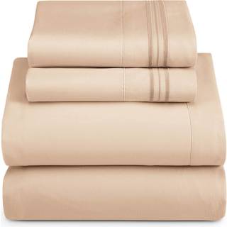 Hearth & Harbour Twin XL St?rrelse ark - 3 stykke Sengplade S?t Hotel Luksus Dobbelt b?rstet senget?j - Ekstra bl?de senget?jsark og pudebetr?k T