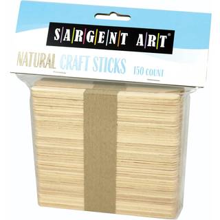 Sargent Art 35-1436 150 -Count Natural Craft Wood Sticks med lim