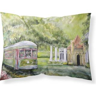 """" Caroline's Treasures MW1091Pillowcase Streetcar Next Stop Audubon Park Moisture Wicking Fabric Standard Pillowcase Large Multicolor """"
