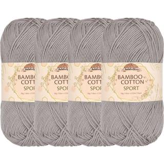 Jubileeyarn bambus bomuldssport garn - 50g/skein - Smoky Sky - 4 Skeins