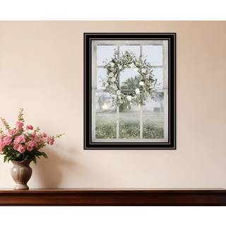 Spring Farm View Black Framed Print Wall Art