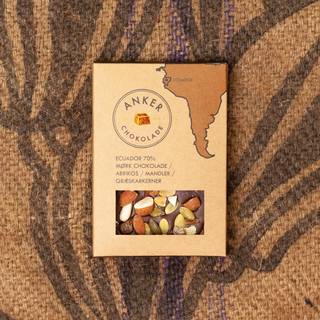 Ankers 100gr Plade - Ecuador 70% mandler / græskarkerner - ØKO