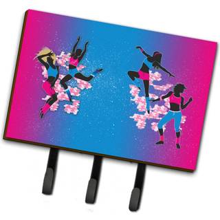 """" Caroline's Treasures Hip Hop i Pink Blue Wall Hook Triple """"