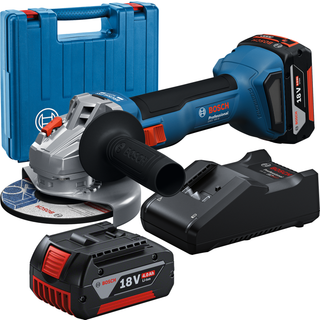 BOSCH GWS 18V-8 Vinkelsliber Li-Ion, brushless, Ø125 mm + L-Boxx +2x acumulatori Li-Ion, 18V, 4Ah + Încărcător