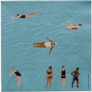 Fine Little Day Swimmers papirservietter 33x33 cm 25-pak Flerfarvet