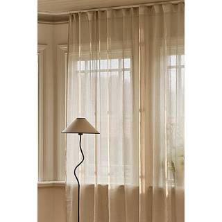 LINN gardin hørblanding 1 længde ekstra bred - Beige