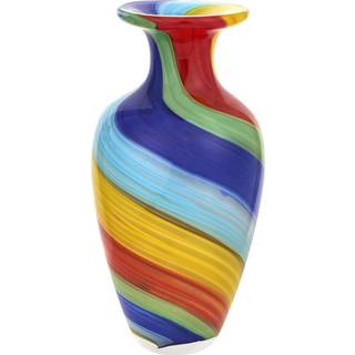 10 """" Rainbow Murano Glass Abstract Round Table Vase