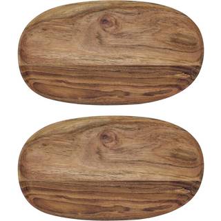 House Doctor Wood bakke 19x33 cm 2-pak Natur