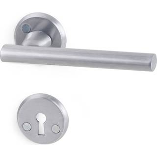 Habo Lyon dørgreb, indvendig, børstet aluminium, 55 x 135 mm